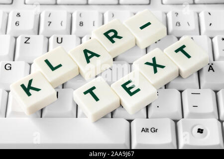 Deutsch: einfache Sprache und Text in klarer Stockfoto