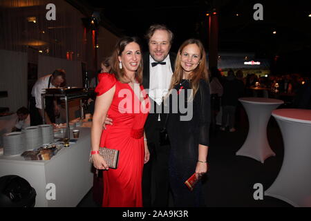 Katja Fischer, Stephan Grossmann mit Ehefrau Lidija Großmann bei der 14. Hoffe Gala 2019 im Schauspielhaus. Dresden, Stockfoto