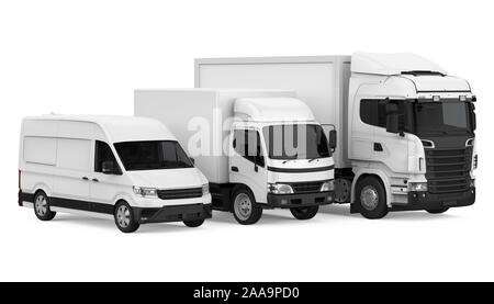 Flotte von Güterverkehr isoliert Stockfoto