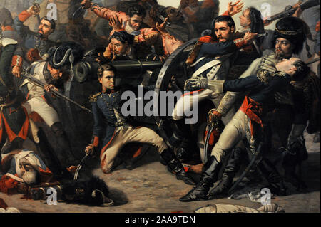 Luis Daoiz y Torres (1767-1808). Spanischen Militär. Tod von daoiz und Verteidigung der Monteleon Park, 1862. Detail. Malerei von Manuel Castellano (1826-1880). History Museum. Madrid. Spanien. Stockfoto