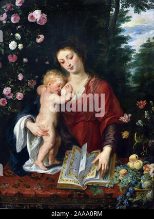 Maria mit dem Kind 1625-1628 von PETER PAUL RUBENS (1577-1640) Flämisch Belgien Belgien Stockfoto