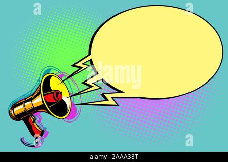 Megaphon Ankündigung Werbung Stock Vektor