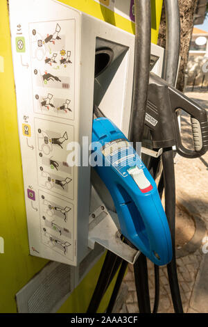 Elektrofahrzeug Ladestation Nahaufnahme Stockfoto