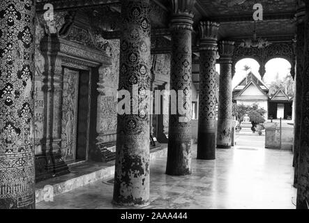 Laos: Eine von 32 wunderschön eingerichtete Alte buddhistische Klöster in der Stadt Luang Prabang. Stockfoto