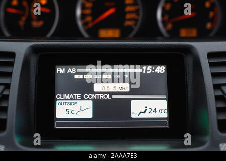 Control Panel in einem modernen Auto Stockfoto