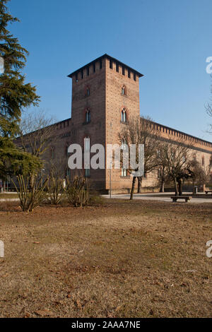 Castello Visconteo di Pavia - Schloss von Pavia Stockfoto