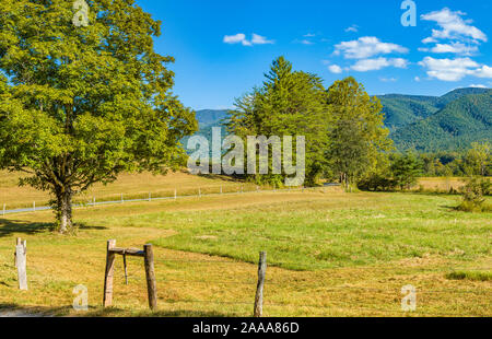 Cades Cove im großen Smoky Mountains National Park, Tennessee Stockfoto