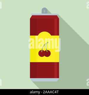 Cherry Soda Symbol. Flache Darstellung von Cherry Soda vektor Symbol für Web Design Stock Vektor