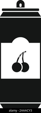 Cherry Soda Symbol. Einfache Abbildung: Cherry Soda vektor Symbol für Web Design auf weißem Hintergrund Stock Vektor