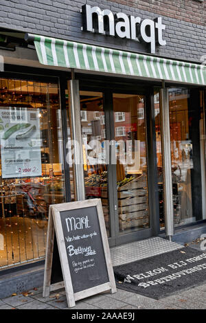 Amsterdam, Niederlande. 15 Sep, 2019. AMSTERDAM, 15-11-2019, Lager, Nu.nl, der Compagnie, Marqt, Branche, Supermarkt Credit: Pro Schüsse/Alamy leben Nachrichten Stockfoto