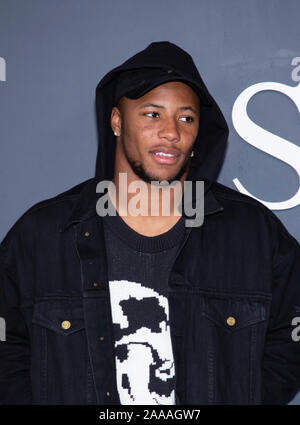 Brooklyn, NY, USA - November 19, 2019: Saquon Barkley nimmt Apple TV + Premiere von "der Diener" an der BAM Howard Gilman Opera House, Brooklyn Stockfoto