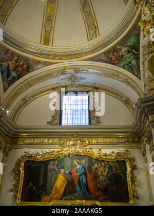 Parroquia de San Nicolás de Bari y San Pedro Mártir Interior, Valencia, Spanien Stockfoto