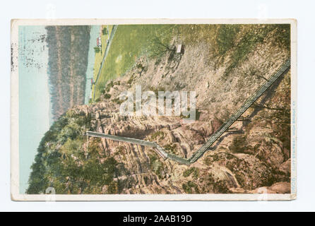 1907-1908. Erste Serie mit geteilten Rücken (für Nachricht und Adresse) ausschließlich.; Cliff Treppe, Hohe Brücke, Ky. Stockfoto