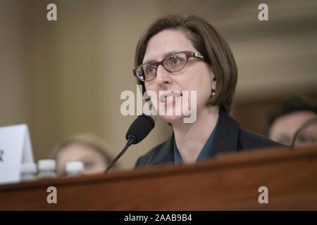 Washington, District of Columbia, USA. Nov, 2019 20. LAURA COOPER, Stellvertretender Sekretär für Verteidigung, bezeugt vor dem Haus Intelligence Committee. November 20, 2019 Kreditkarten: Douglas Christian/ZUMA Draht/Alamy leben Nachrichten Stockfoto