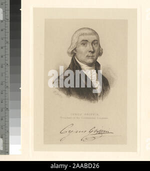 EM 1351; Cyrus Griffin, Präsident des Continental Congress. Stockfoto