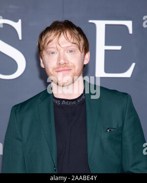 Brooklyn, Vereinigte Staaten. Nov, 2019 19. Rupert Grint nimmt Apple TV Premiere von "der Diener" an der BAM Howard Gilman Opera House, Brooklyn (Foto durch Sam Aronov/Pacific Press) Quelle: Pacific Press Agency/Alamy leben Nachrichten Stockfoto