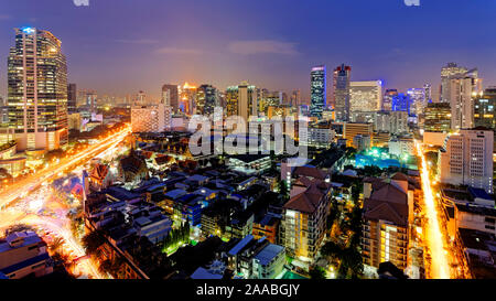 Kreuzung Samyan - Chamchuri Square - Wat Hualamphong Bangkok Stockfoto