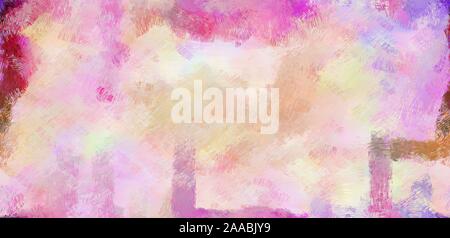 Abstrakte Aquarell Hintergrund mit Kopie Platz für Ihren Text und Rosa, moderate Pink und hellem Violett Rot Farbe. Stockfoto