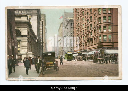 1907-1908. Erste Serie mit geteilten Rücken (für Nachricht und Adresse) ausschließlich.; 48th Street, Chicago, Illinois. Stockfoto