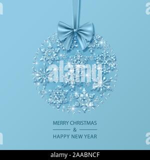 Weihnachten und Neujahr Karte Stock Vektor