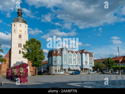 Paul Gerhardt Kirche im Zentrum von Lubben, Spreewald, Deutschland Stockfoto