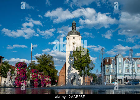 Paul Gerhardt Kirche im Zentrum von Lubben, Spreewald, Deutschland Stockfoto