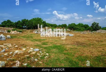 Ruinen von Teos alten Stadt. Sigacik, Seferihisar, Izmir, Türkei Stockfoto