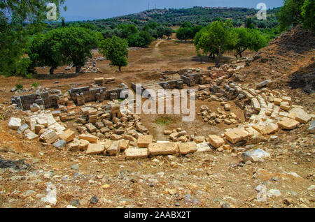 Ruinen von Teos alten Stadt. Sigacik, Seferihisar, Izmir, Türkei Stockfoto