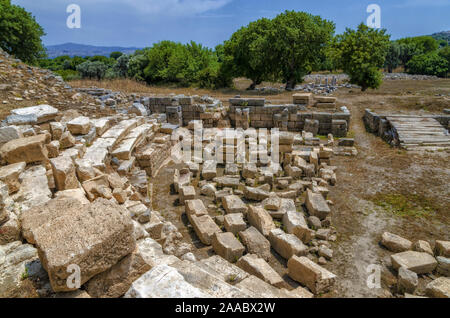 Ruinen von Teos alten Stadt. Sigacik, Seferihisar, Izmir, Türkei Stockfoto