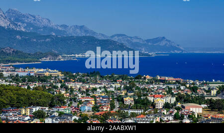 Tolle Aussicht auf die Region Kemer in Antalya. Stockfoto