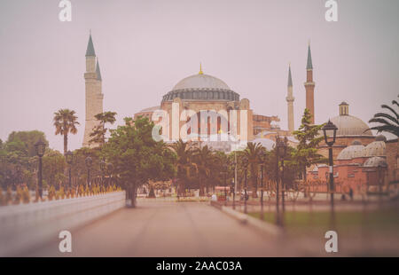 Die Hagia Sophia in Istanbul, Fotografie im Vintage Style Stockfoto