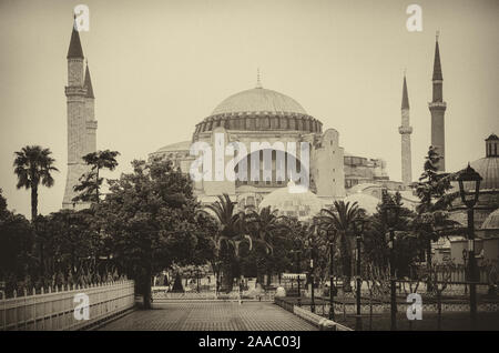 Die Hagia Sophia in Istanbul, Fotografie im Vintage Style Stockfoto