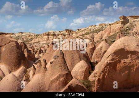 Berühmte Zentrum von Ballon fligths in Göreme, Kappadokien, Türkei. Stockfoto