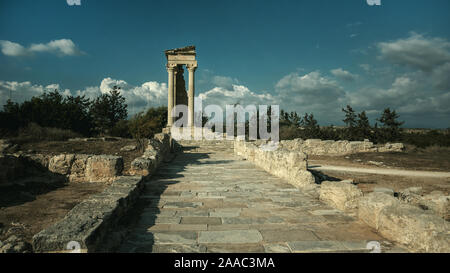 Ruinen der alten Apollo Hylates Sanctuary und Tempel in der Nähe von Limassol, Zypern. Stockfoto