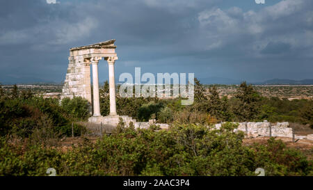 Ruinen der alten Apollo Hylates Sanctuary und Tempel in der Nähe von Limassol, Zypern. Stockfoto