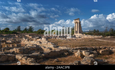 Ruinen der alten Apollo Hylates Sanctuary und Tempel in der Nähe von Limassol, Zypern. Stockfoto