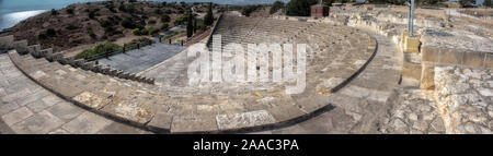 Historische römische Theater Kourion auf der Insel Zypern. Limassol. Stockfoto