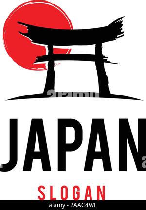 Reise nach Japan Logo Stock Vektor