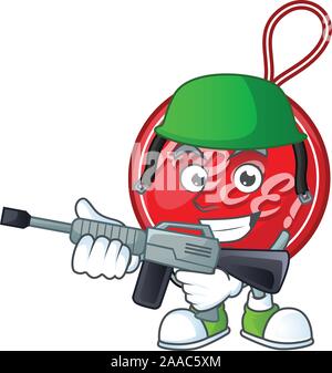 Süße Weihnachten frei Tag mit Charakter Armee Stock Vektor