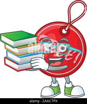 Weihnachten freie Variable mit Maskottchen Kursteilnehmer lokalisiert bringen Buch Stock Vektor