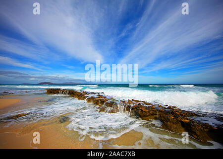 Strände südlich von Corralejo, Fuerteventura, Kanarische Inseln, Spanien, Europa. Stockfoto