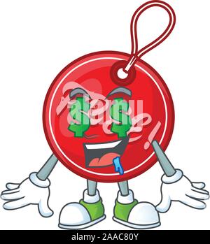 Weihnachten freie Variable mit Maskottchen geld Auge isoliert Stock Vektor