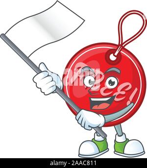 Weihnachten freie Variable mit Maskottchen isoliert bringen Flagge Stock Vektor