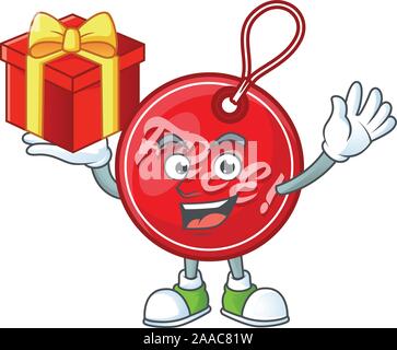 Weihnachten freie Variable mit Maskottchen isoliert bringen Geschenk Stock Vektor