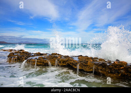 Strände südlich von Corralejo, Fuerteventura, Kanarische Inseln, Spanien, Europa. Stockfoto