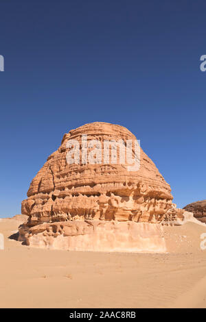 Ein pilzförmiger Felsen in der Wüste Sinai, Ägypten Stockfoto