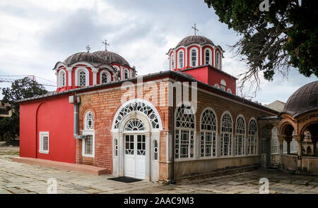 Katholikon oder die zentrale Kirche, Große Lavra Kloster, den Berg Athos, Chalkidiki, Griechenland Stockfoto