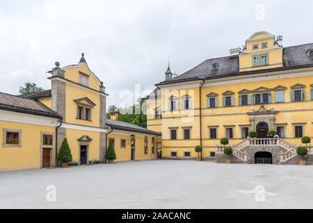 26. Mai, 2019. Österreich, Schloss Hellbrunn. Schloss und Gärten. Architektur Stockfoto