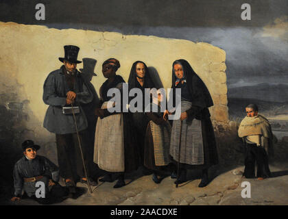 Pharamond Blanchard (1805-1873). Französische Maler. Arme aus dem San Bernardino Armenhaus in Madrid, Aalen in der Sonne, 1835. History Museum. Madrid. Spanien. Stockfoto