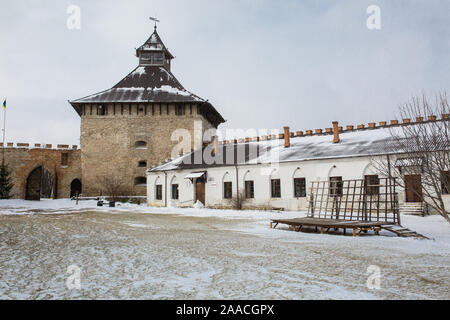 Medzhybizh, Ukraine - 06 Januar 2015: Medzhybizh Schloss, einem der stärksten Festung der Krone des Königreichs Polen in Podolien anbrachte Stockfoto